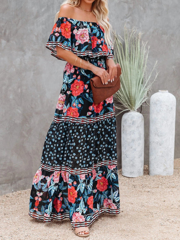 Ava - Maxi Dress with Floral Print and Ruffled Details