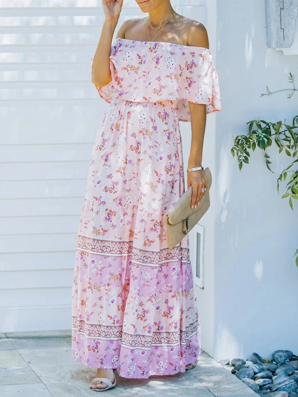 Ava - Maxi Dress with Floral Print and Ruffled Details