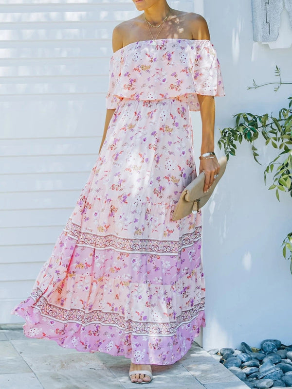 Ava - Maxi Dress with Floral Print and Ruffled Details