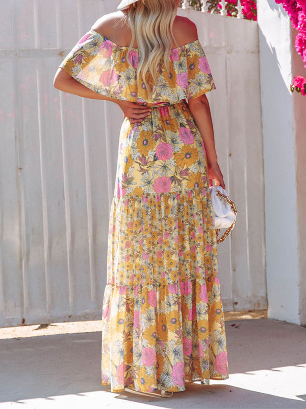 Ava - Maxi Dress with Floral Print and Ruffled Details