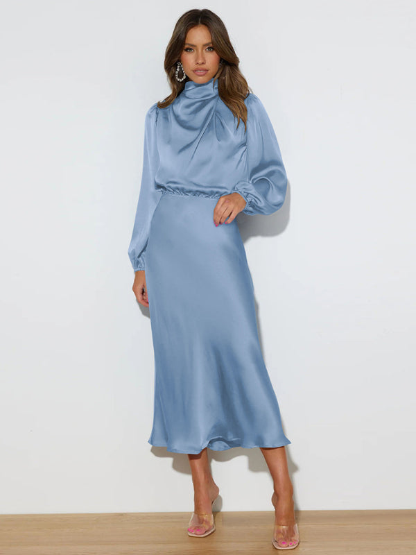 Jocelyn - High Neck Maxi Dress with Long Sleeves