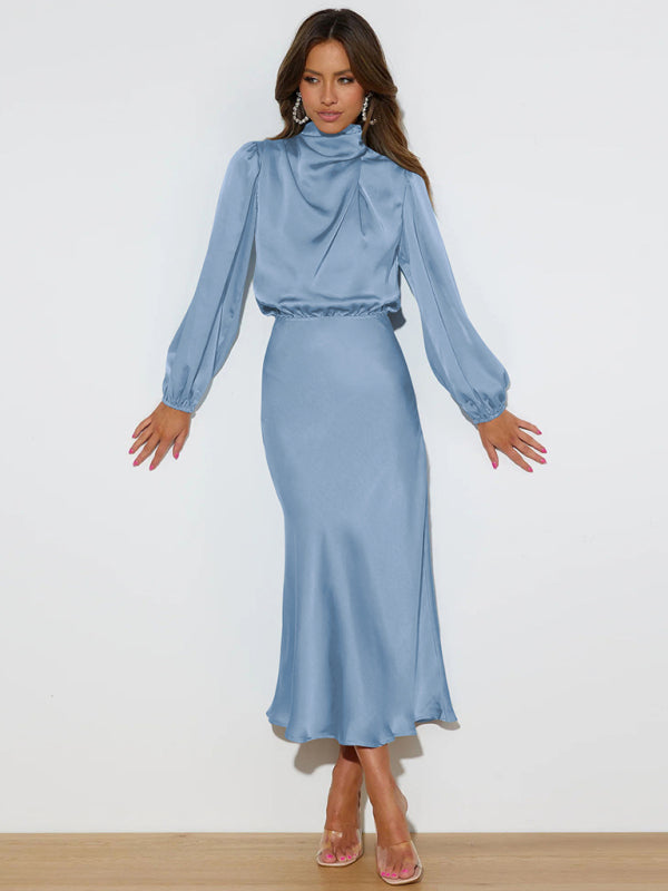 Jocelyn - High Neck Maxi Dress with Long Sleeves