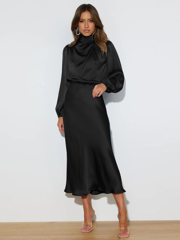 Jocelyn - High Neck Maxi Dress with Long Sleeves