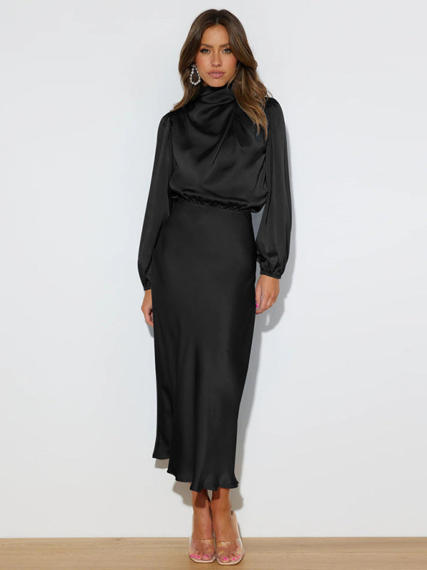 Jocelyn - High Neck Maxi Dress with Long Sleeves