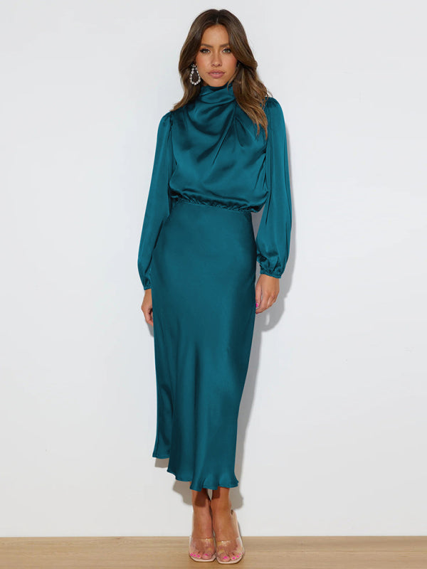 Jocelyn - High Neck Maxi Dress with Long Sleeves