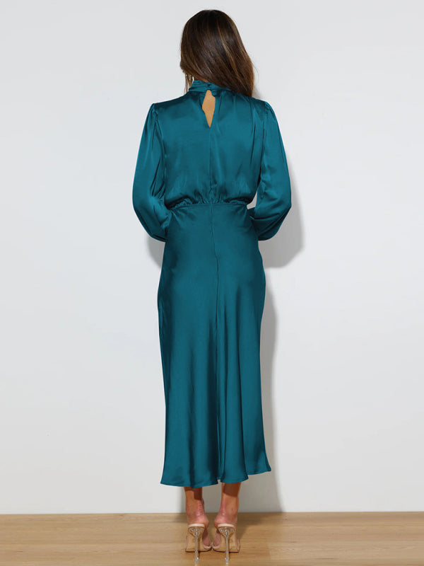 Jocelyn - High Neck Maxi Dress with Long Sleeves