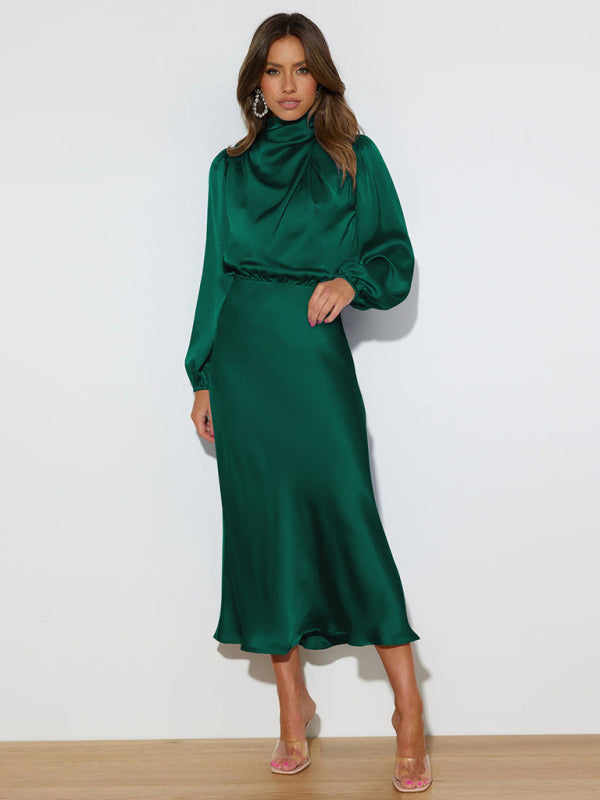 Jocelyn - High Neck Maxi Dress with Long Sleeves