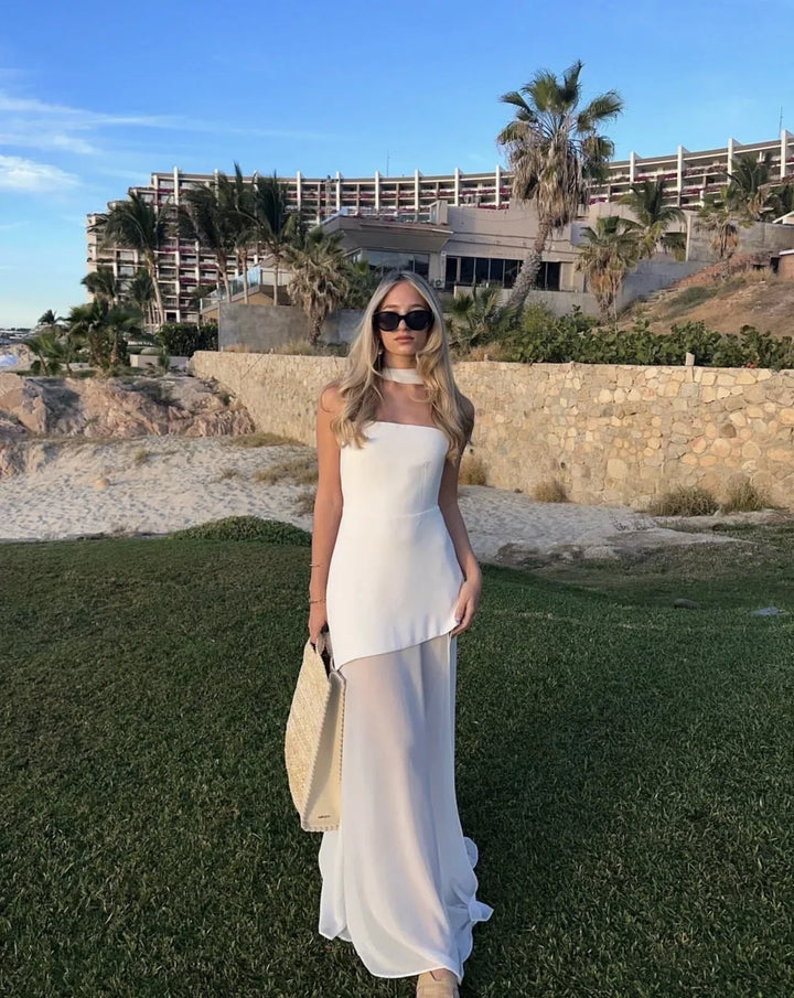 Karina - Women’s Asymmetrical Layered Maxi Dress