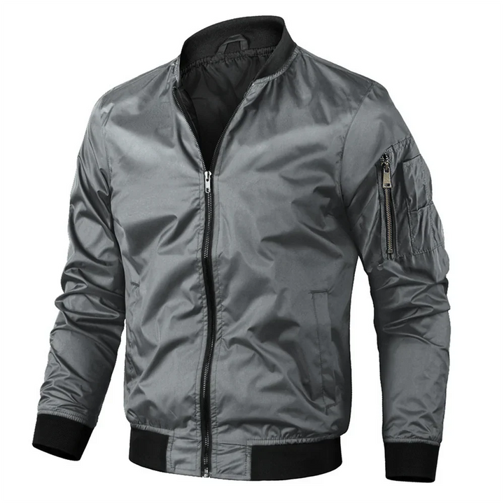 Men's casual bomber jacket | zipper