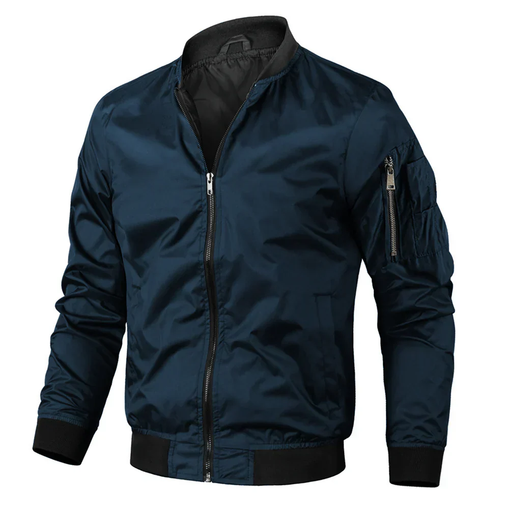 Men's casual bomber jacket | zipper