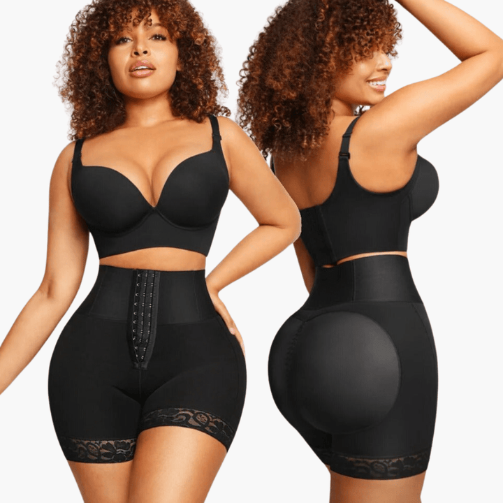 Hoog Getailleerde Bodyshaper Short – Verstelbare Compressie