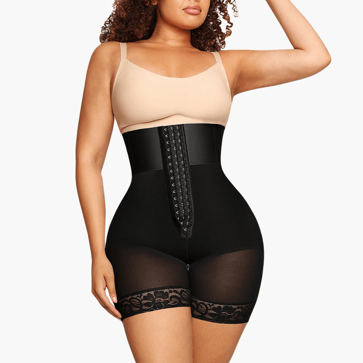Hoog Getailleerde Bodyshaper Short – Verstelbare Compressie