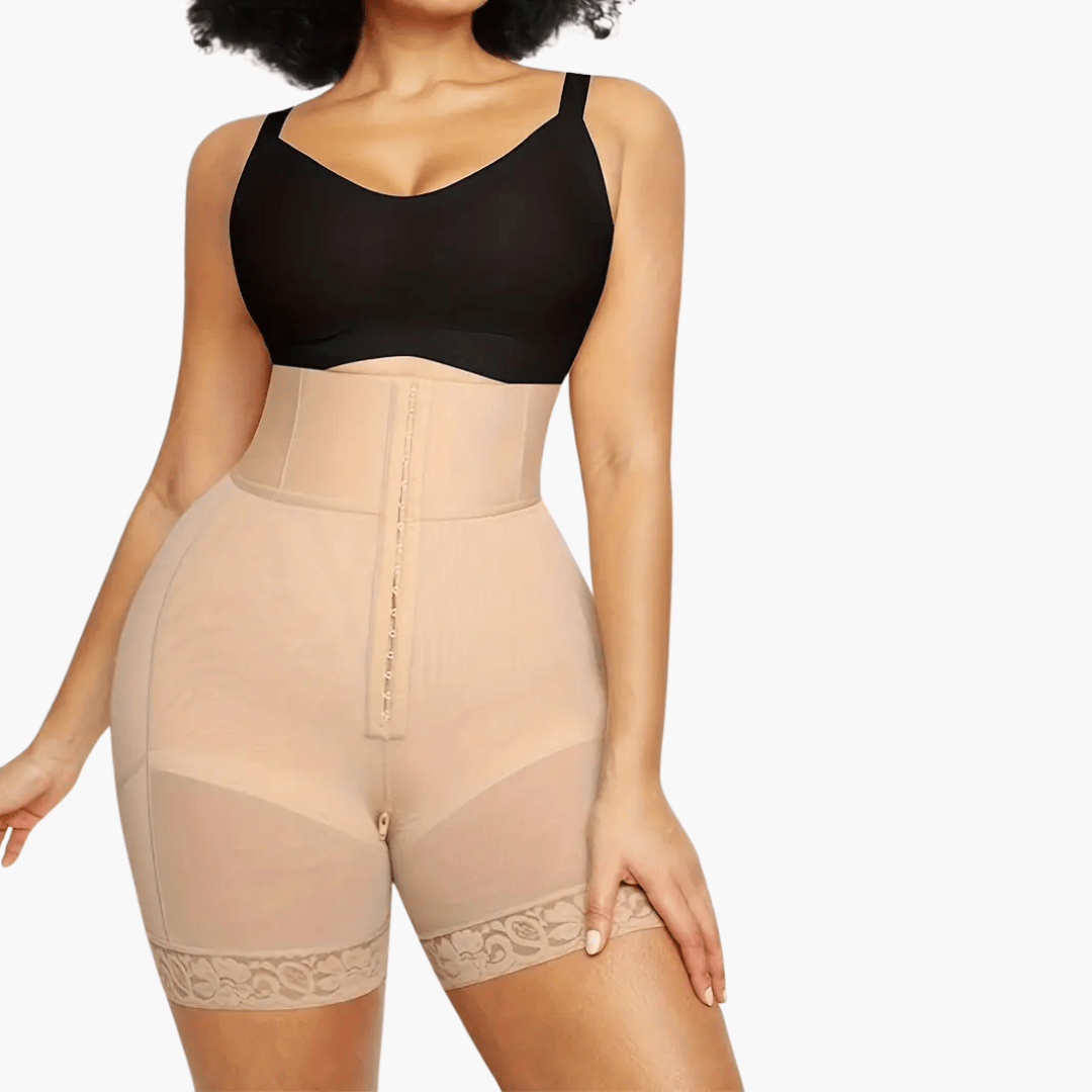 Hoog Getailleerde Bodyshaper Short – Verstelbare Compressie